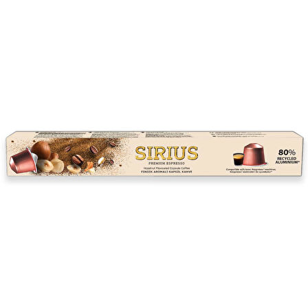 Sirius Premium Fındık Aromalı Kapsül Kahve (Nespresso Uyumlu) - 10 Adet