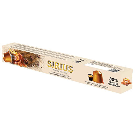 Sirius Premium Karamel Aromalı Kapsül Kahve (Nespresso Uyumlu) - 10 Adet