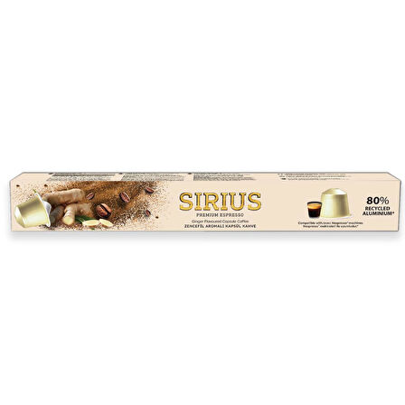 Sirius Premium Zencefil Aromalı Kapsül Kahve (Nespresso Uyumlu) - 10 Adet