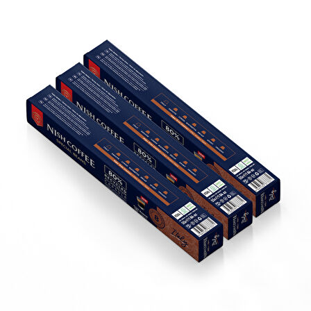 Nish Coffee Kapsül Kahve 7 Italy 3'lü Set (Nespresso Uyumlu)-30 Adet