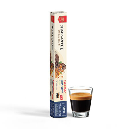 Nish Coffee Karamel  Aromalı Kapsül Kahve - 10 Adet