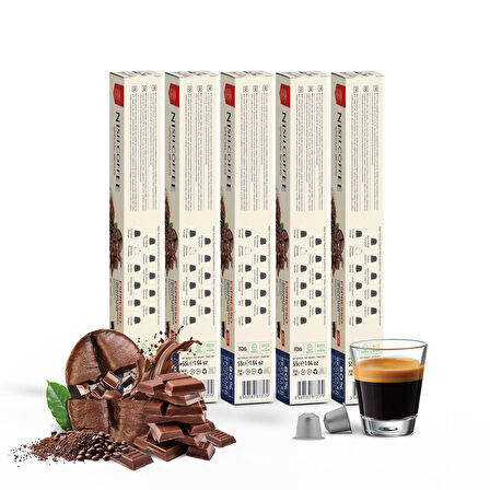 Nish Coffee Çikolata Aromalı Kapsül Kahve 5'li Set (50 Adet) - 50 Adet