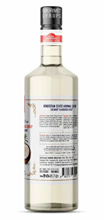 Nish Hindistan Cevizi Aromalı  Şurup 700 ML - Pet Şişe