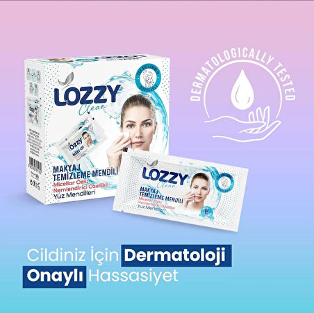 Lozzy Makyaj Temizleme Mendilleri - Tek Tek Paketlenmiş - Tek Kullanımlık - Nazik ve Etkili - Seyahat Dostu - Göz Makyajı Temizleyici - Yağsız - Tüm Cilt Tipleri İçin Yüz Temizleme Mendilleri - 24 Adetlik Paket