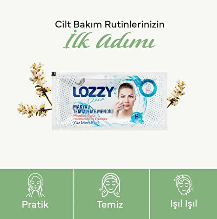 Lozzy Makyaj Temizleme Mendilleri - Tek Tek Paketlenmiş - Tek Kullanımlık - Nazik ve Etkili - Seyahat Dostu - Göz Makyajı Temizleyici - Yağsız - Tüm Cilt Tipleri İçin Yüz Temizleme Mendilleri - 24 Adetlik Paket
