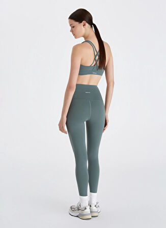 Boboist Kare Yaka Düz Su Yeşili Kadın T-Shirt BB23W201W001