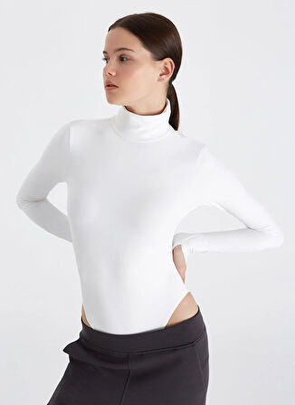 Boboist Beyaz Kadın Bodysuıt BB56W230W001