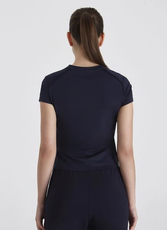 Boboist Lacivert Kadın Bisiklet Yaka Regular Fit T-Shirt BOBO829102