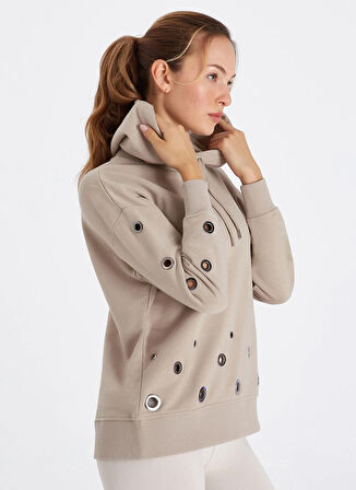 Boboist Kapüşon Yaka Taş Kadın Sweatshırt BB56W207W021