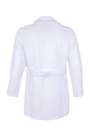 Hedera Erkek Önlük Beyaz Renk Düğmeli Uzun Kollu Temiz Görünümlü Profesyonel İş Önlüğü