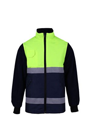 Pendula Kışlık Mont Lacivert Sarı Renkli