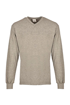 Gaura V Yaka Uzun Kollu T-Shirt - Pamuklu, Nefes Alabilir, Rahat Kesim, Günlük ve İş Kullanımı İçin