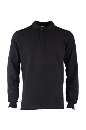 PADUS %100 Pamuk Polo Yaka Uzun Kollu T-Shirt Şık ve Konforlu İş ve Genel Kullanım