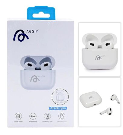 AGGIY AG-BL3PRO BEYAZ KABLOSUZ BLUETOOTH KULAKLIK