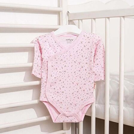 Tiffany Baby Jakarlı Flowering Theme Kruvaze Bebek Body 57022