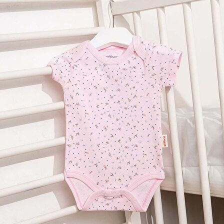 Tiffany Baby Jakarlı Flowering Theme Yarım Kol Bebek Body 57008