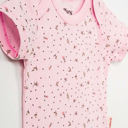 Tiffany Baby Jakarlı Flowering Theme Yarım Kol Bebek Body 57008