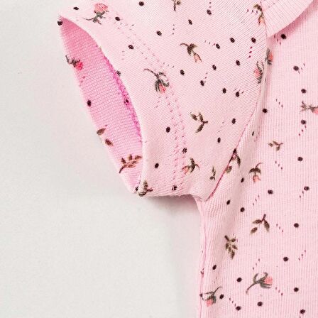 Tiffany Baby Jakarlı Flowering Theme Yarım Kol Bebek Body 57008