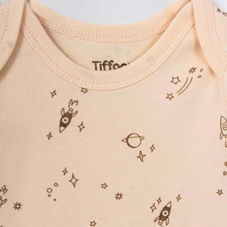 Tiffany Baby Galaxy Organic Theme Yarım Kollu Bebek Body 61008