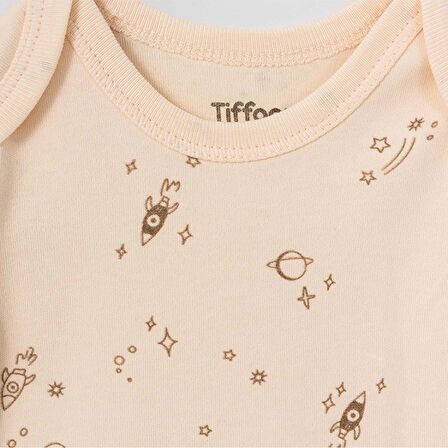 Tiffany Baby Galaxy Organic Theme Yarım Kollu Bebek Body 61008