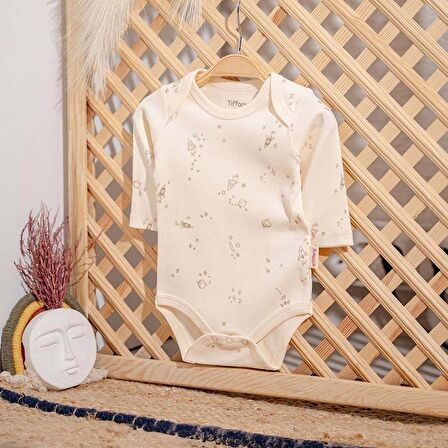 Tiffany Baby Galaxy Organic Theme Uzun Kollu Bebek Body 61011