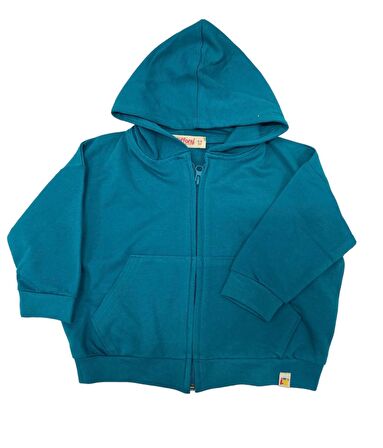 Tiffany Sweatshirt Kapüşonlu Oversize Theme Turkuaz