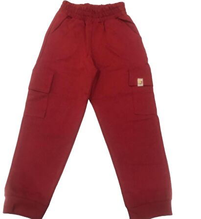 Tiffany Eşofman Altı Kargo Cepli Oversize Theme Kırmızı