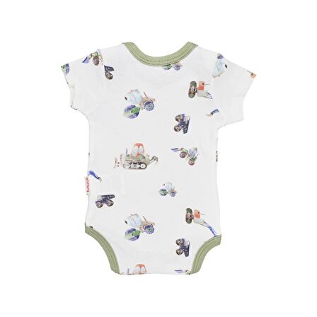 Tiffany Work Machine Theme Yarım Kol Bebek Body 13008