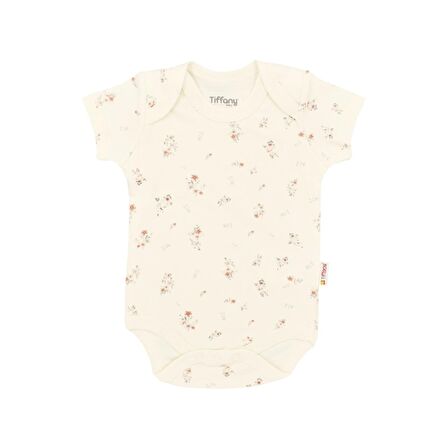 Tiffany Baby Clove Organik Theme Yarım Kol Bebek Body 22008