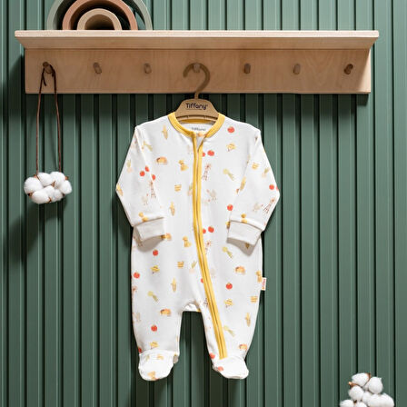 Tiffany Baby Strawberry Organik Theme Fermuarlı Tulum 45040