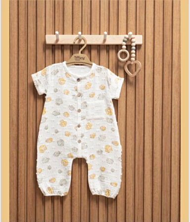 Tiffany Tulum Kısa Yarım Kol Müslin Sea Shell Theme