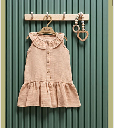 Tiffany Elbise Müslin Theme Bej