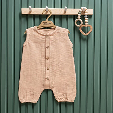 Tiffany Baby Müslin Theme Yarım Kol Uzun Tulum 26091