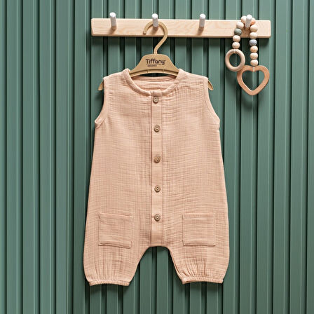 Tiffany Baby Müslin Theme Kısa Atlet Tulum 26023