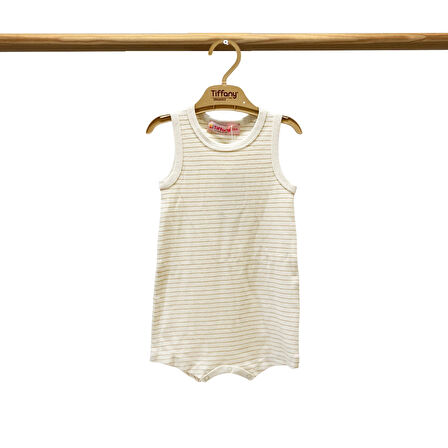 Tiffany Baby Modal Organik Theme Çizgili Rompy 89026