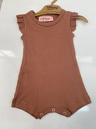 Tiffany Tulum Fırfırlı Rompy Modal Organik Theme Şeftali