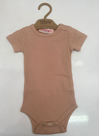 Tiffany Body Kısa Kol Çıtçıtlı Modal Organik Theme Somon