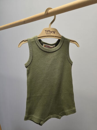 Tiffany Tulum Kısa Rompy Modal Organik Theme Açık Yeşil