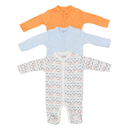 Tiffany Baby Striped Theme 3'lü Patikli Tulum 53040