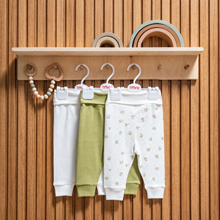 Tiffany Baby Green Plant Theme 3'lü Patiksiz Pantolon 48006