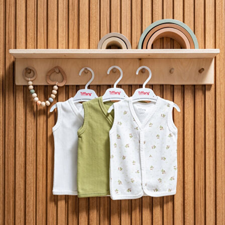 Tiffany Baby Green Plant Theme 3'lü Yelek 48005