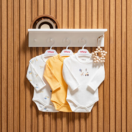 Tiffany Baby Tractor Theme 3'lü Uzun Kol Body 49011