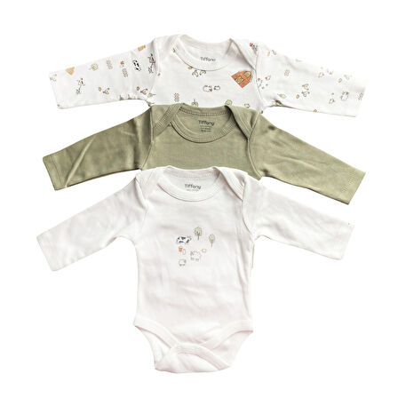 Tiffany Baby Farm Village Theme 3'lü Uzun Kol Body 51011