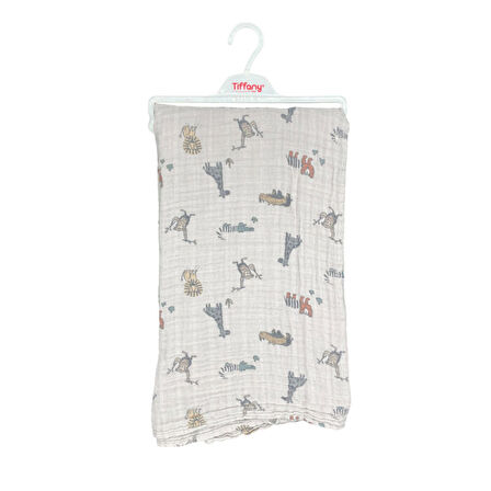 Tiffany Baby Baskılı Müslin Bebek Battaniyesi 79080
