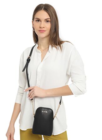 Fossil Siyah Kadın 15x19x6 cm Çapraz Çanta 05FM24Y1022