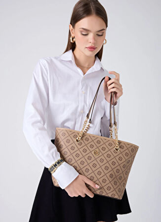 Fossil %83 Pvc, %14 Polyester, %3 Poliüretan Açık Vizon Kadın Omuz Çantası 05FO25Y5029