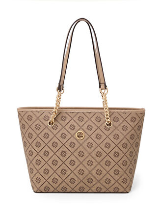 Fossil %83 Pvc, %14 Polyester, %3 Poliüretan Açık Vizon Kadın Omuz Çantası 05FO25Y5029