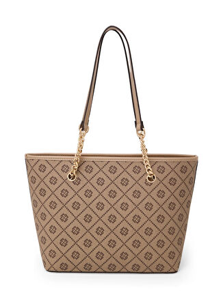 Fossil %83 Pvc, %14 Polyester, %3 Poliüretan Açık Vizon Kadın Omuz Çantası 05FO25Y5029