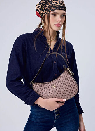 Fossil %83 Pvc, %14 Polyester, %3 Poliüretan Pudra Kadın Portföy Çanta 05FO25Y5030