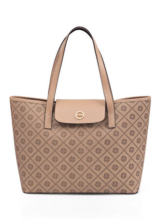 Açık Vizon Kadın 43x29x13 cm Omuz Çantası 05FO25Y5038